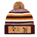 Washington Beanie Hat Football Knit Hats Winter Cuffed Stylish Beanie Cap Sport Fans Fashion Toque Cap