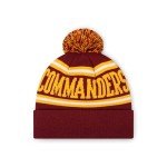 FOCO Washington Commanders NFL Logo Stripe Pom Beanie Hat, Team Color