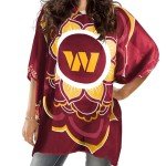 Littlearth Washington Commanders NFL Sheer Caftan with Flower Design