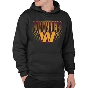Junk Food Clothing x NFL - Washington Commanders - Team Spotlight - Unisex Adult Pullover Fleece Hoodie for Men and Women - Size Large