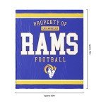 FOCO Los Angeles Rams NFL Team Property Of Sherpa Fleece Blanket
