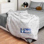 FOCO Los Angeles Rams NFL Big Logo Cloud Sherpa Blanket