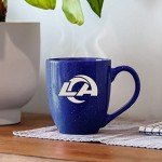 Rico Industries NFL Football Los Angeles Rams Primary 16 oz Team Color Laser Engraved Ceramic Coffee Mug