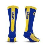 For Bare Feet NFL LOS ANGELES RAMS MVP Crew Sock Team Color Large
