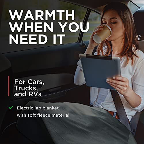 Schumacher Heated Polar Fleece Lap Blanket, Blue