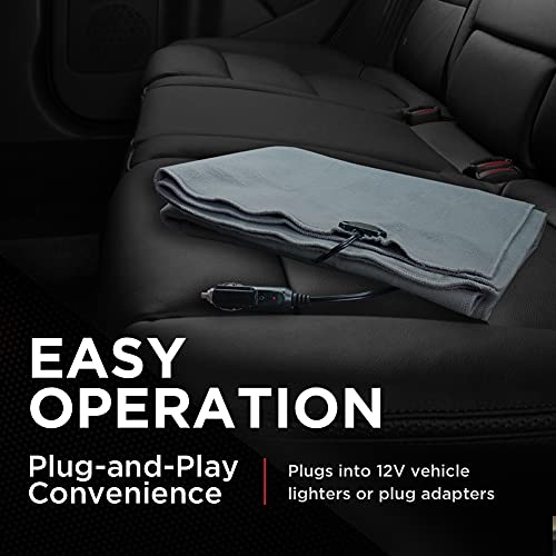 Schumacher Heated Polar Fleece Lap Blanket, Blue