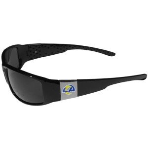 NFL Siskiyou Sports Fan Shop Los Angeles Rams Chrome Wrap Sunglasses One Size Black
