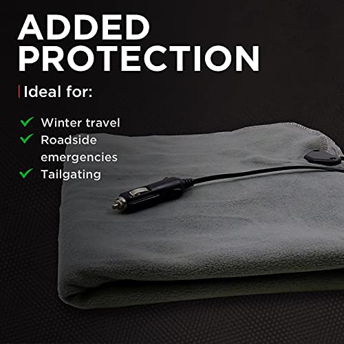 Schumacher Heated Polar Fleece Lap Blanket, Blue