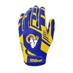 Wilson NFL Stretch Fit Football Gloves - Adult, Los Angeles Rams