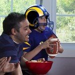 Franklin Sports L.A. Rams Kids Football Uniform Set - NFL Youth Football Costume for Boys & Girls - Set Includes Helmet, Jersey & Pants - Small