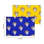 FOCO Los Angeles Rams NFL Team Color Bed In a Bag Comforter Bedding 3 Piece Twin Set