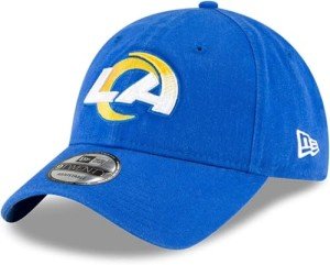 New Era NFL Core Classic 9TWENTY Team Color Adjustable Hat Cap One Size Fits All - Los Angeles Rams Blue