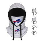 FOCO Buffalo Bills NFL Heather Gray Drawstring Hooded Gaiter Scarf
