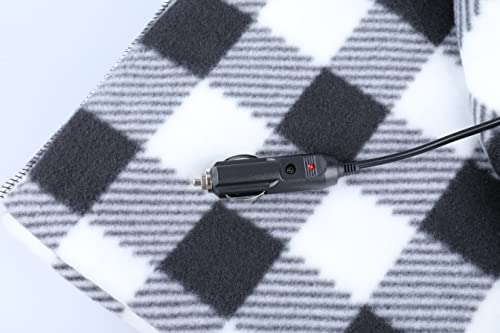 Heated Electric Car Blanket - 12V Fleece Throw