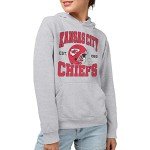 Junk Food Clothing x NFL - Kansas City Chiefs - Team Helmet - Unisex Adult Pullover Fleece Hoodie for Men and Women - Size 3X-Large