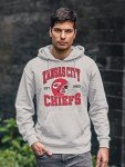 Junk Food Clothing x NFL - Kansas City Chiefs - Team Helmet - Unisex Adult Pullover Fleece Hoodie for Men and Women - Size 3X-Large
