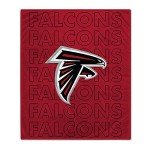 Pegasus Sports NFL Echo Team Wordmark Plush Blanket- Atlanta Falcons Team Color 60x70