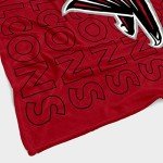 Pegasus Sports NFL Echo Team Wordmark Plush Blanket- Atlanta Falcons Team Color 60x70