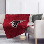 Pegasus Sports NFL Echo Team Wordmark Plush Blanket- Atlanta Falcons Team Color 60x70