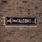 Rico Industries NFL Atlanta Falcons Home Décor Metal Street Sign (4" x 15") - Great for Home, Office, Bedroom, & Man Cave - Made,Silver