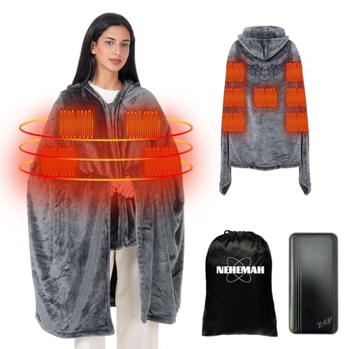 Portable Heated Blanket with Power Bank - Large Size