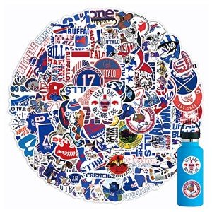 104Pcs Football Rugby Buffalo Stickers for Water Bottle, Rugby Decal Decoration Sticker for Boys,Waterproof Decals for Laptop,Phone Case,Car,Guitar,Bumper,PS5,Skateboard,Gifts for Kids Adults Teens