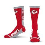 For Bare Feet NFL KANSAS CITY CHIEFS MVP Crew Sock Team Color Large