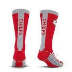 For Bare Feet NFL KANSAS CITY CHIEFS MVP Crew Sock Team Color Large