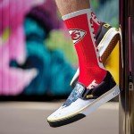 For Bare Feet NFL KANSAS CITY CHIEFS MVP Crew Sock Team Color Large