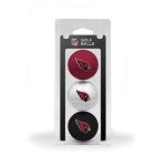 Team Golf NFL Arizona Cardinals 3 Golf Ball Pack Regulation Size Golf Balls, 3 Pack, Full Color Durable Team Imprint
