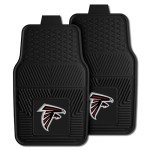 FANMATS 8885 Atlanta Falcons 2-Piece Heavy Duty Vinyl Car Mat Set, Front Row Floor Mats, All Weather Protection, Universal Fit, Deep Resevoir Design, 18"x27"