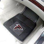 FANMATS 8885 Atlanta Falcons 2-Piece Heavy Duty Vinyl Car Mat Set, Front Row Floor Mats, All Weather Protection, Universal Fit, Deep Resevoir Design, 18"x27"