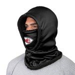 FOCO Kansas City Chiefs NFL Black Hooded Gaiter, adult (SVNFGRHDSN)