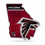 Rico Industries NFL Atlanta Falcons State Shape Shape Cut Pennant - Home and Living Room Décor - Soft Felt EZ to Hang 18x0.10x18