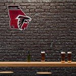 Rico Industries NFL Atlanta Falcons State Shape Shape Cut Pennant - Home and Living Room Décor - Soft Felt EZ to Hang 18x0.10x18