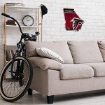 Rico Industries NFL Atlanta Falcons State Shape Shape Cut Pennant - Home and Living Room Décor - Soft Felt EZ to Hang 18x0.10x18