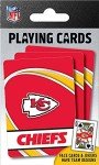 MasterPieces - NFL Playing Cards, Officially Licensed Kansas City Chiefs Football Deck, Family Games for Adults and Kids, Standard Index