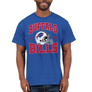 Junk Food Clothing x NFL - Buffalo Bills - Team Helmet - Unisex Adult Short Sleeve Fan T-Shirt for Men and Women - Size Medium