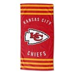 Northwest NFL Kansas City Chiefs Unisex-Adult Beach Towel, 30" x 60", Stripes