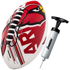 Franklin Sports NFL Arizona Cardinals Football - Youth Mini Football - 8.5" Football- SPACELACE Easy Grip Texture- Perfect for Kids !