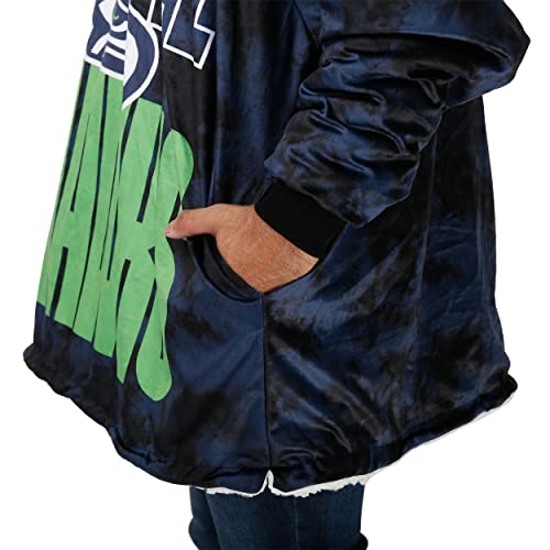 NFL Team Reversible Oversized Sherpa Hoodie Sweatshirt