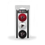 Team Golf NFL Atlanta Falcons 3 Golf Ball Pack Regulation Size Golf Balls, 3 Pack, Full Color Durable Team Imprint