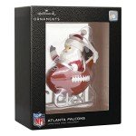 Hallmark NFL Atlanta Falcons Santa Football Sled Christmas Ornament, Multi Color (0001OSL2145)
