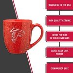 Rico Industries NFL Football Atlanta Falcons Primary 16 oz Team Color Laser Engraved Ceramic Coffee Mug