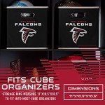 Franklin Sports NFL Atlanta Falcons Collapsible Storage Bin NFL Folding Cube Storage Container Fits Bin Organizers Fabric NFL Team Storage Cubes One Size