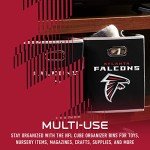 Franklin Sports NFL Atlanta Falcons Collapsible Storage Bin NFL Folding Cube Storage Container Fits Bin Organizers Fabric NFL Team Storage Cubes One Size