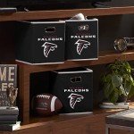 Franklin Sports NFL Atlanta Falcons Collapsible Storage Bin NFL Folding Cube Storage Container Fits Bin Organizers Fabric NFL Team Storage Cubes One Size