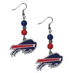NFL Siskiyou Sports Womens Buffalo Bills Fan Bead Dangle Earrings One Size Team Color, blue
