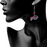 NFL Siskiyou Sports Womens Buffalo Bills Fan Bead Dangle Earrings One Size Team Color, blue