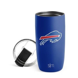 Simple Modern Officially Licensed NFL Buffalo Bills 16oz Travel Coffee Tumbler with Flip Lid | Stainless Steel Cup | Football Gifts for Men, Women | Voyager Collection | Buffalo Bills